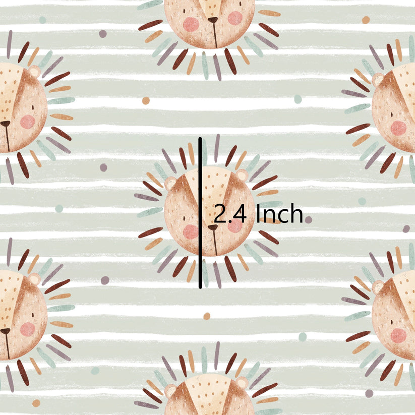 Lion Stripe - Woven Cotton Fabric