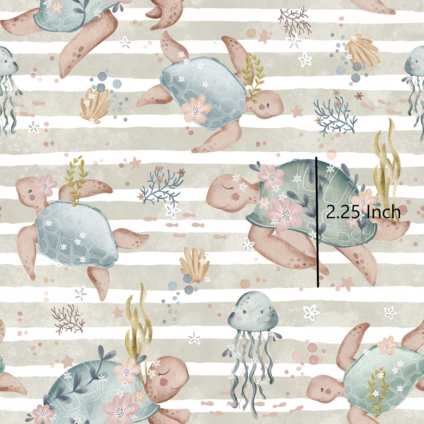 Shelby Turtle - Woven Cotton Fabric