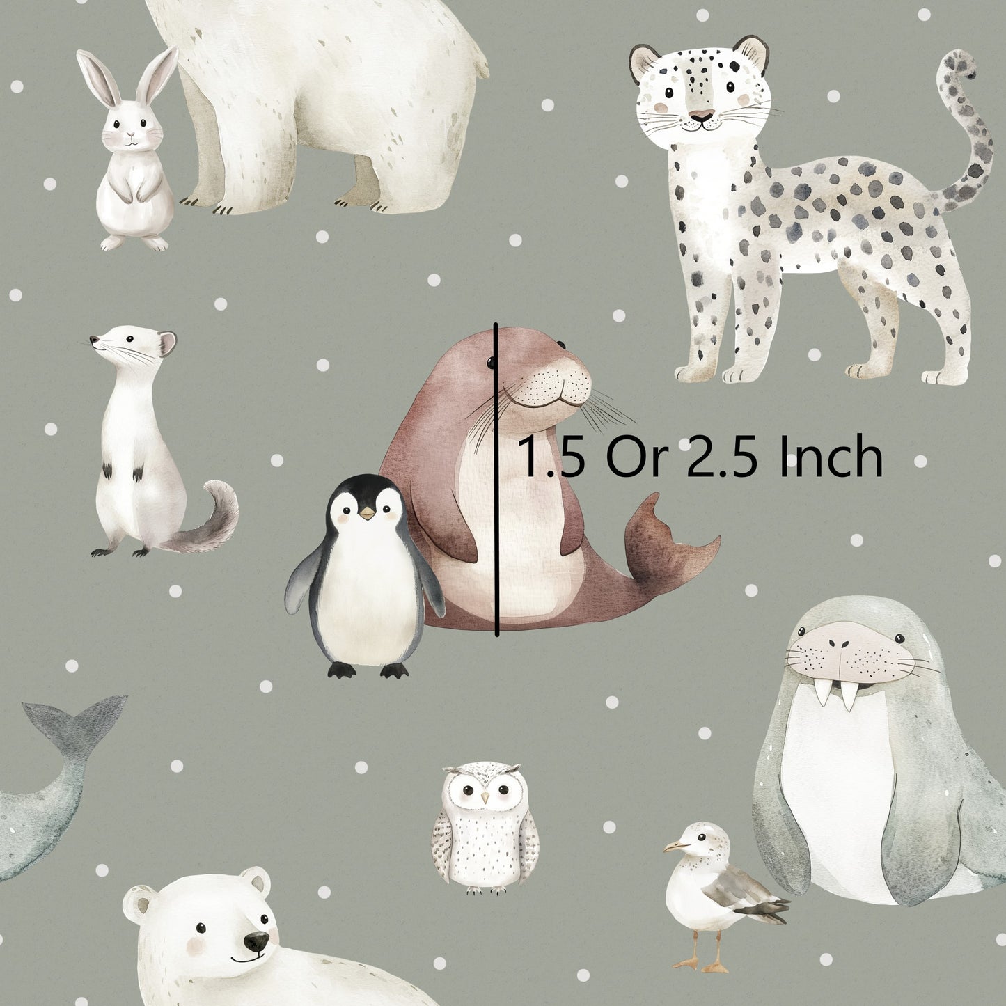 Arctic Friends - Moss 2.5" - Cotton Lycra Knit 220