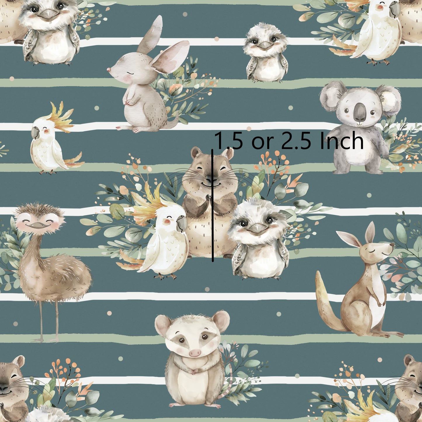 November Pre Order - Bush Babies Teal Stripe