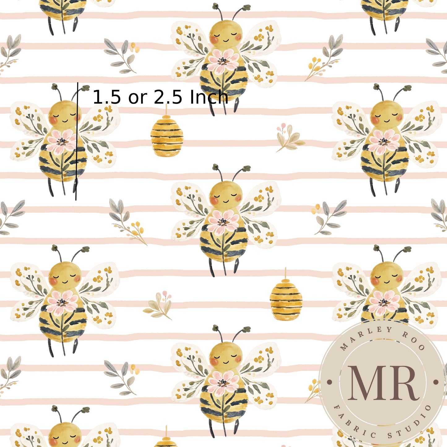 June Pre Order - Buzzy Bees Pink Stripe