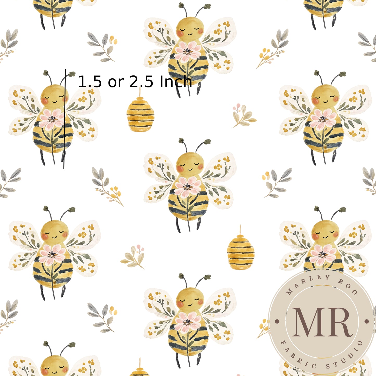 June Pre Order - Buzzy Bees White