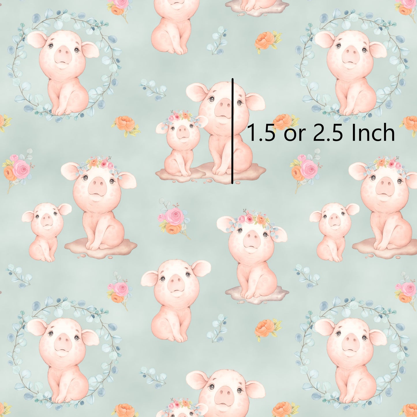 November Pre Order - Floral Pigs - Sky
