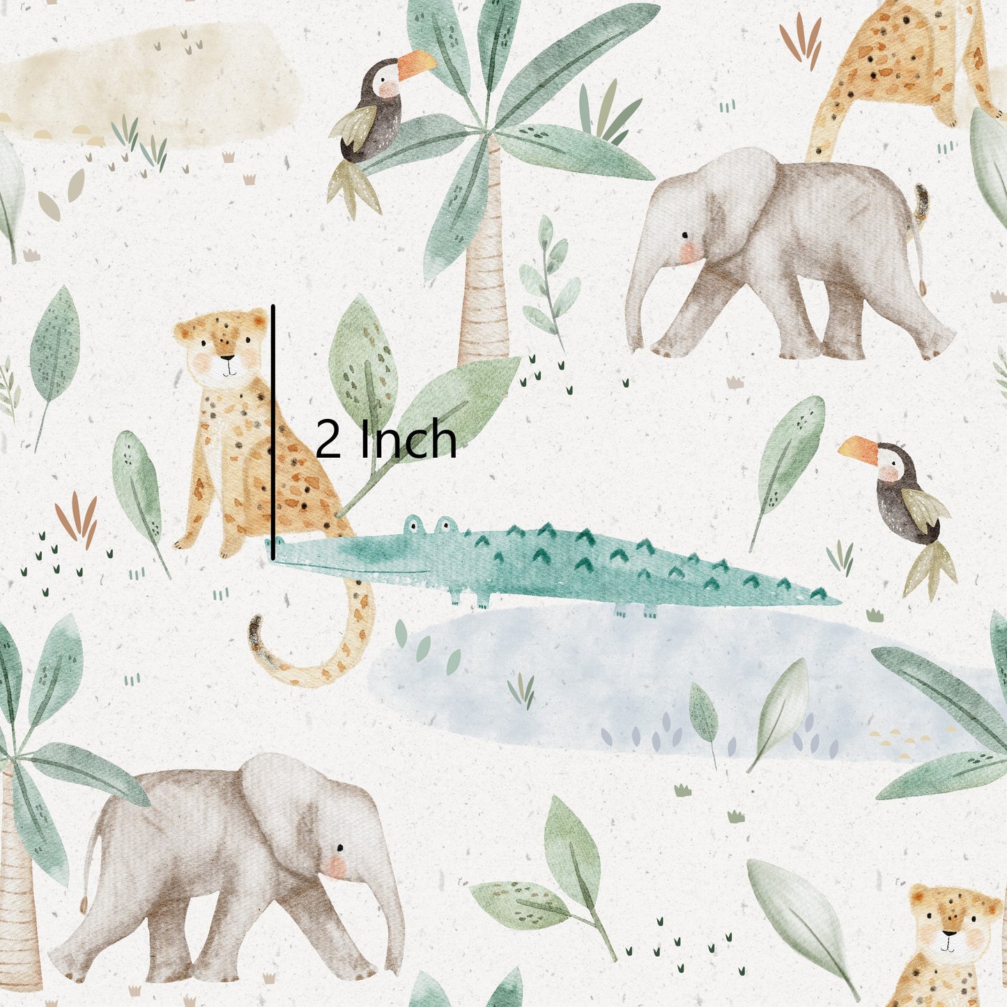 Leo In The Jungle - Woven Cotton Fabric