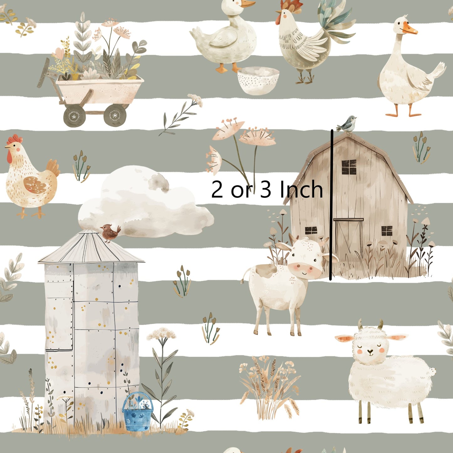 November Pre Order - Meadow on Moss Stripe