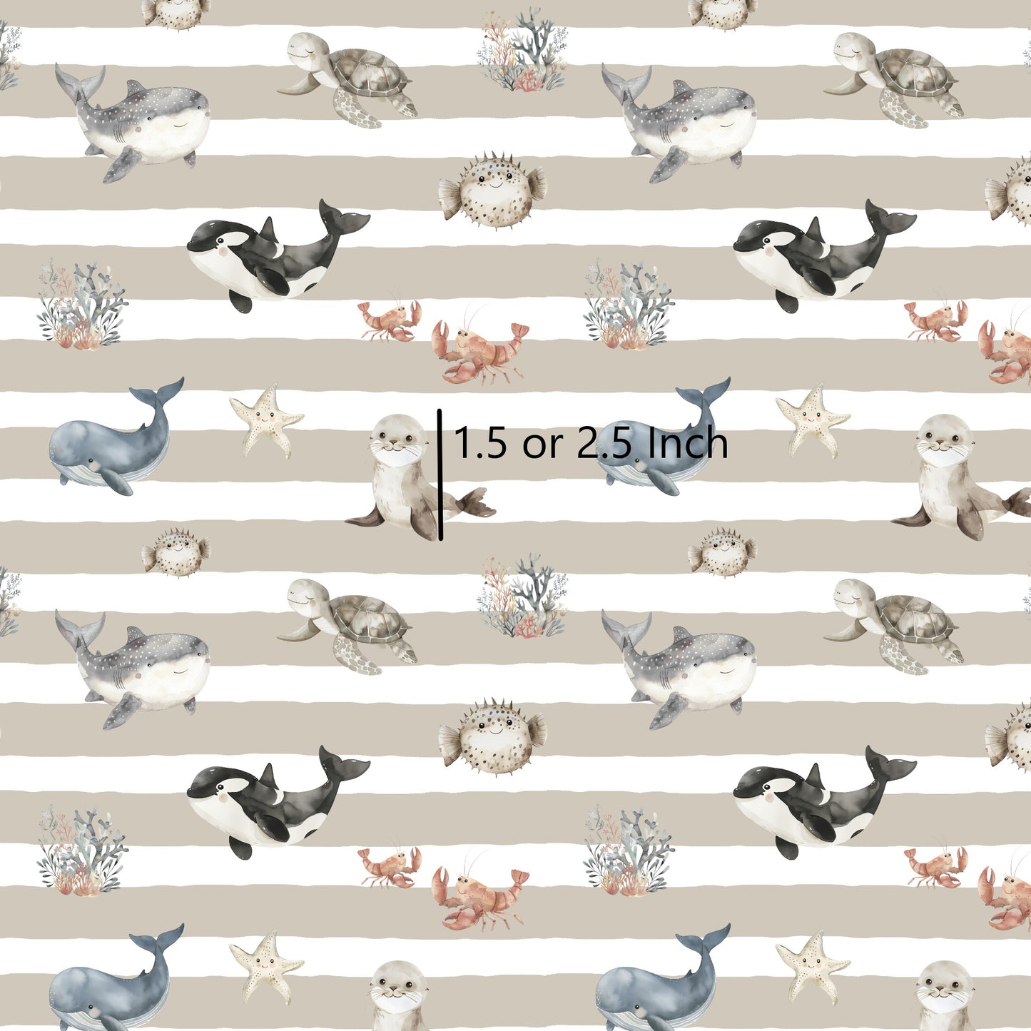 November Pre Order - Ocean Buddies Latte Stripe