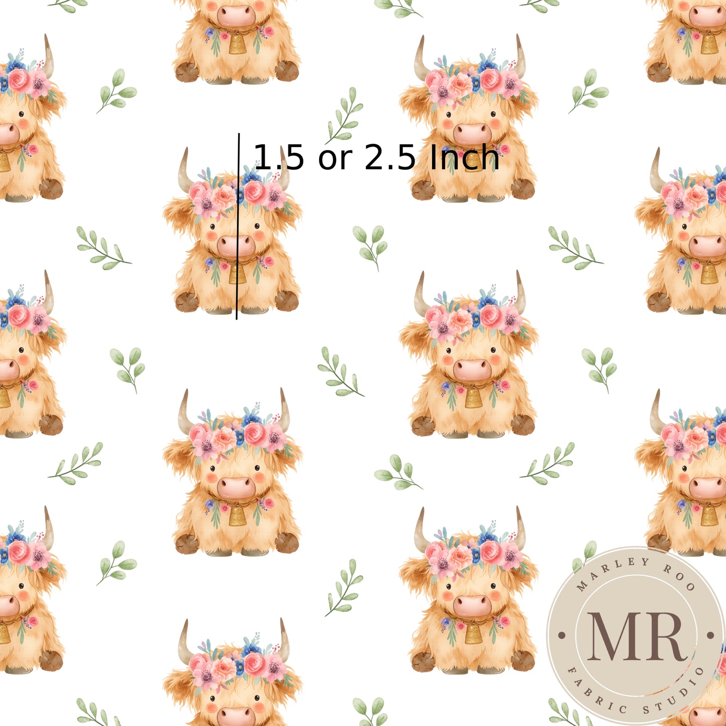 November Pre Order - Floral Highland cow