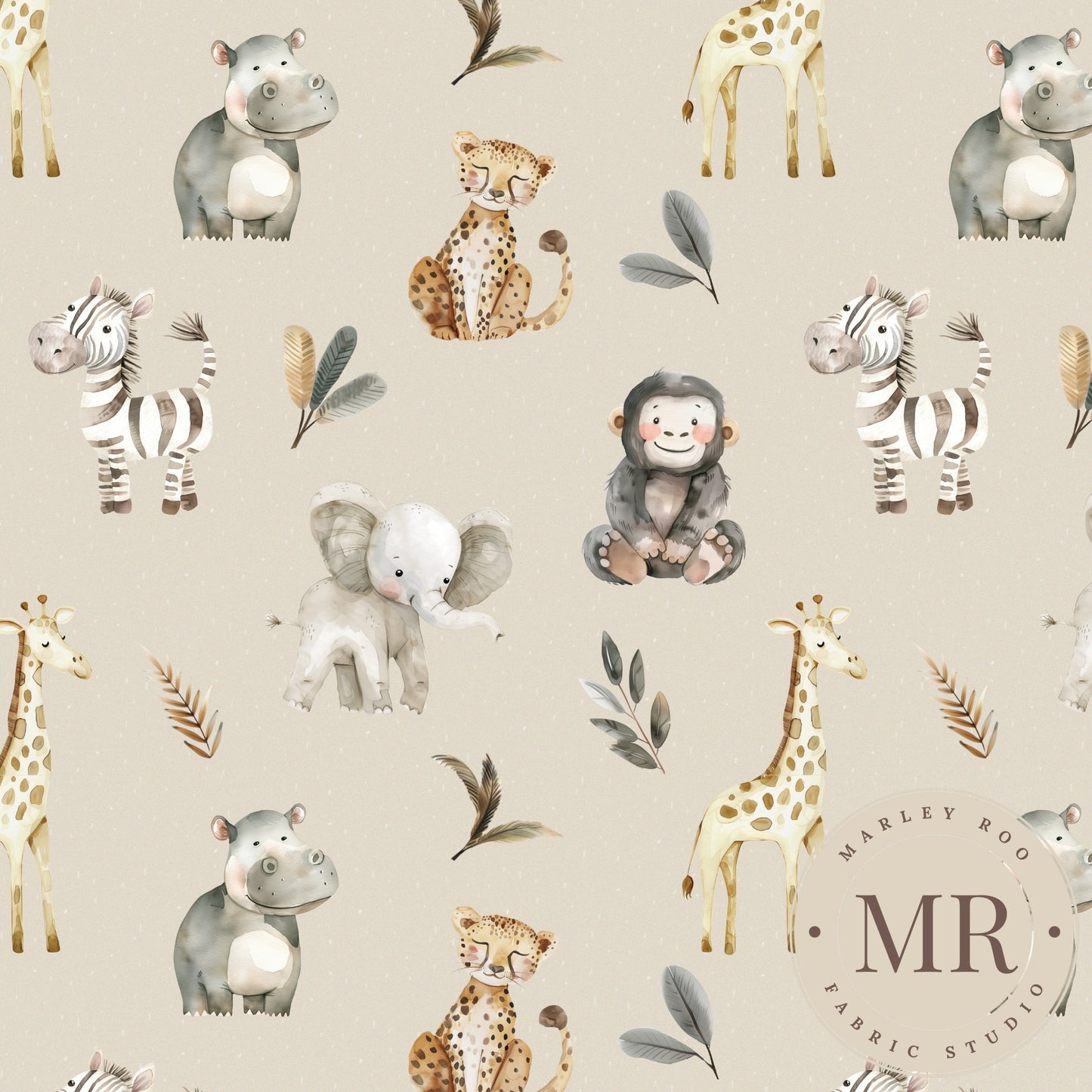 May Pre Order - Safari Babies - Ecru