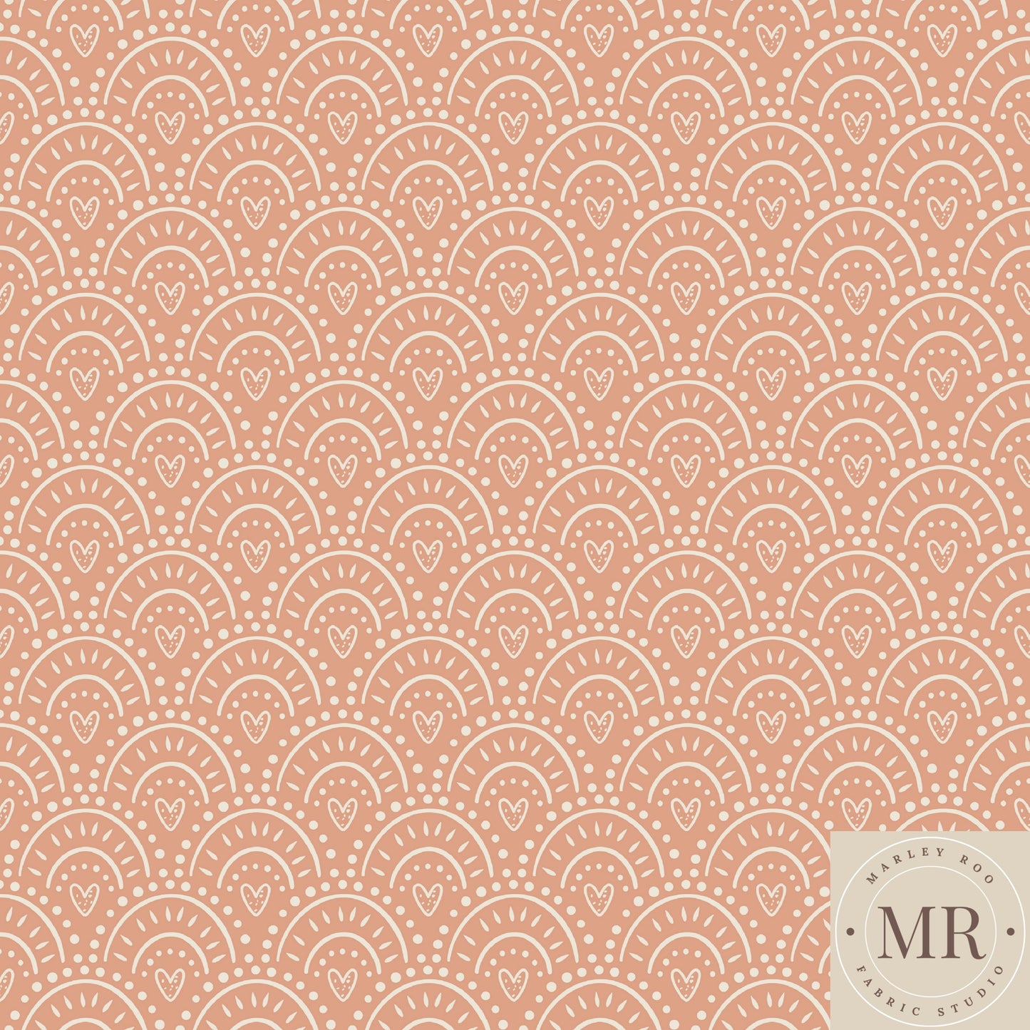 September Pre Order - Boho Coral Heart Rainbows