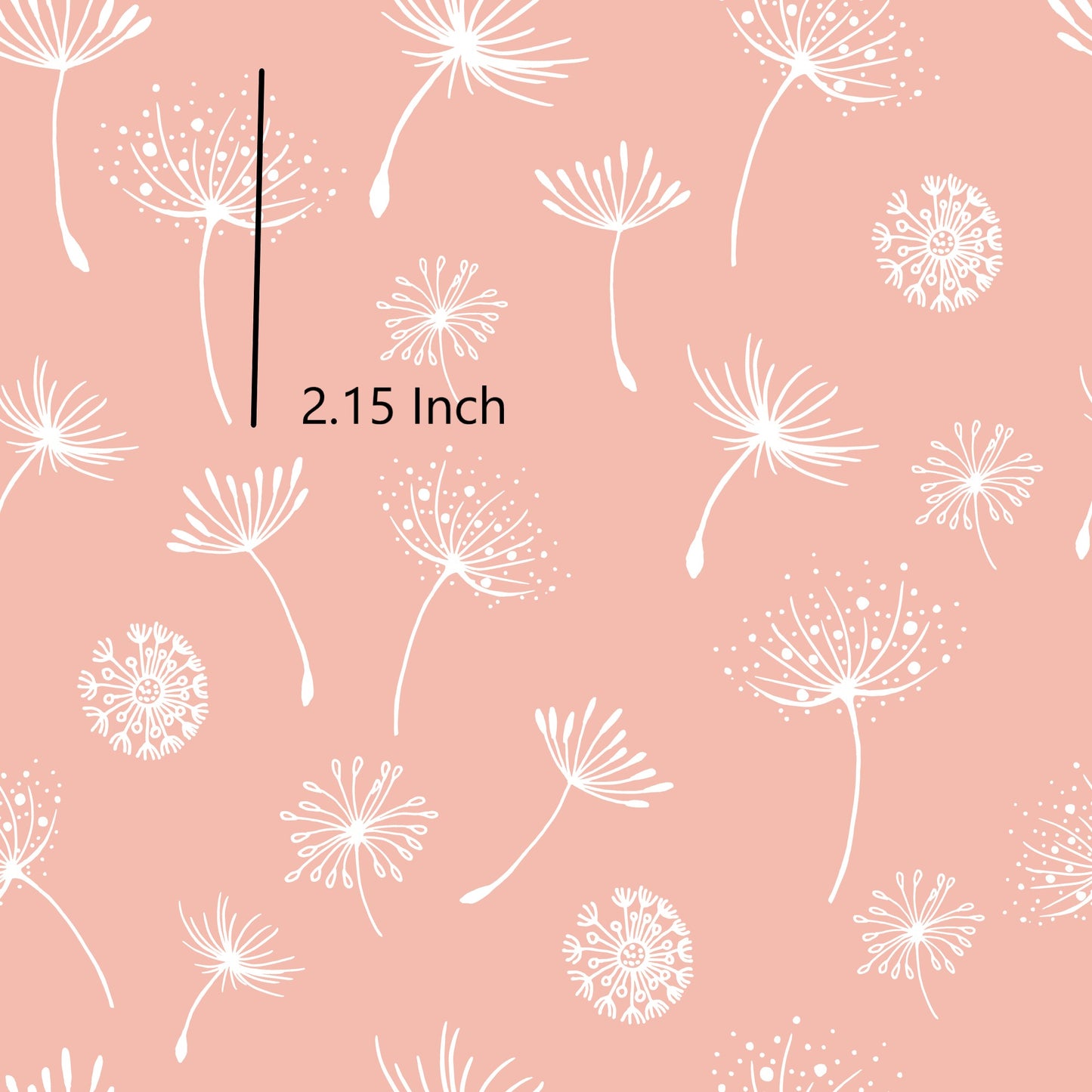 Pink Dandelion - Cotton Canvas Fabric