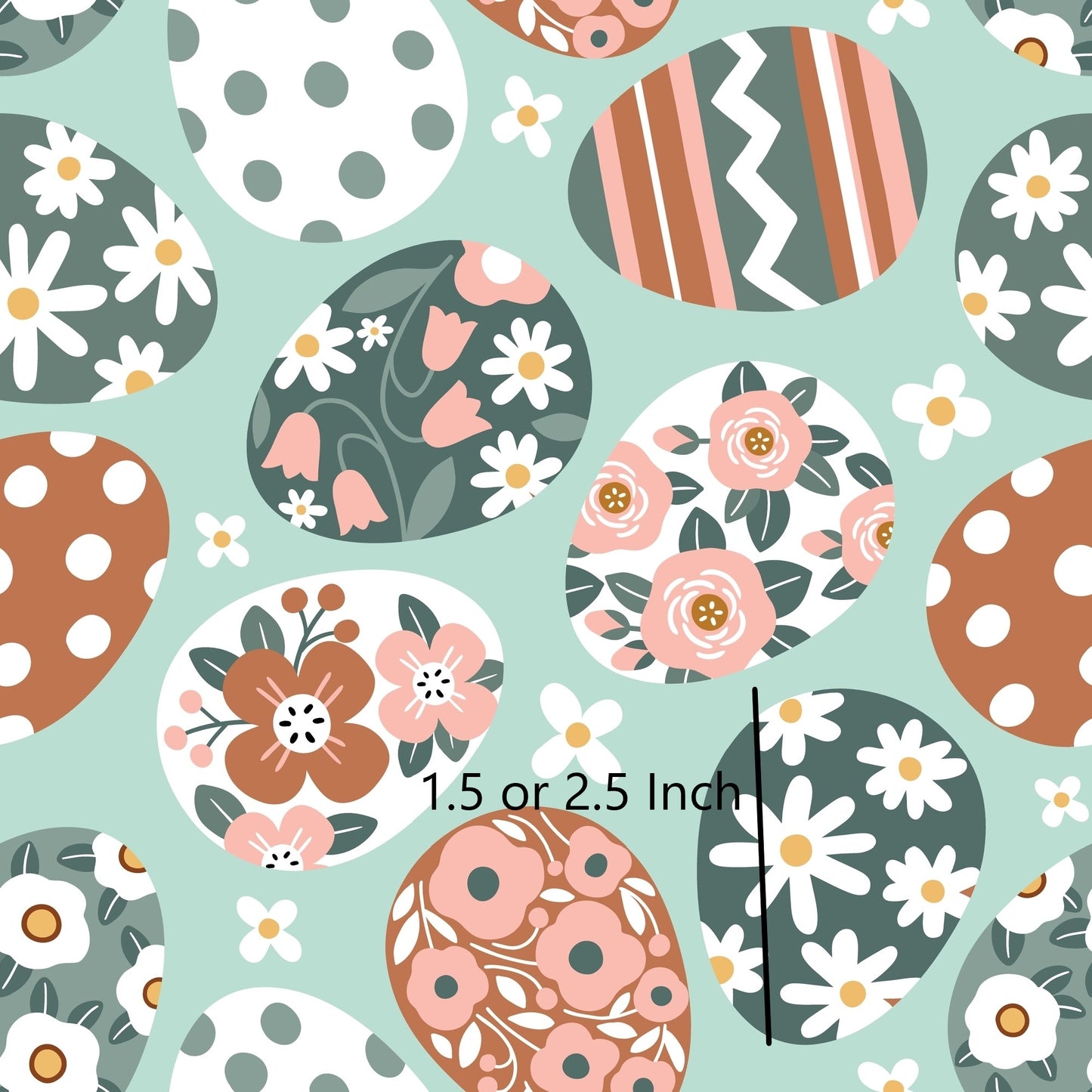 November Pre Order - Floral Eggs On Green