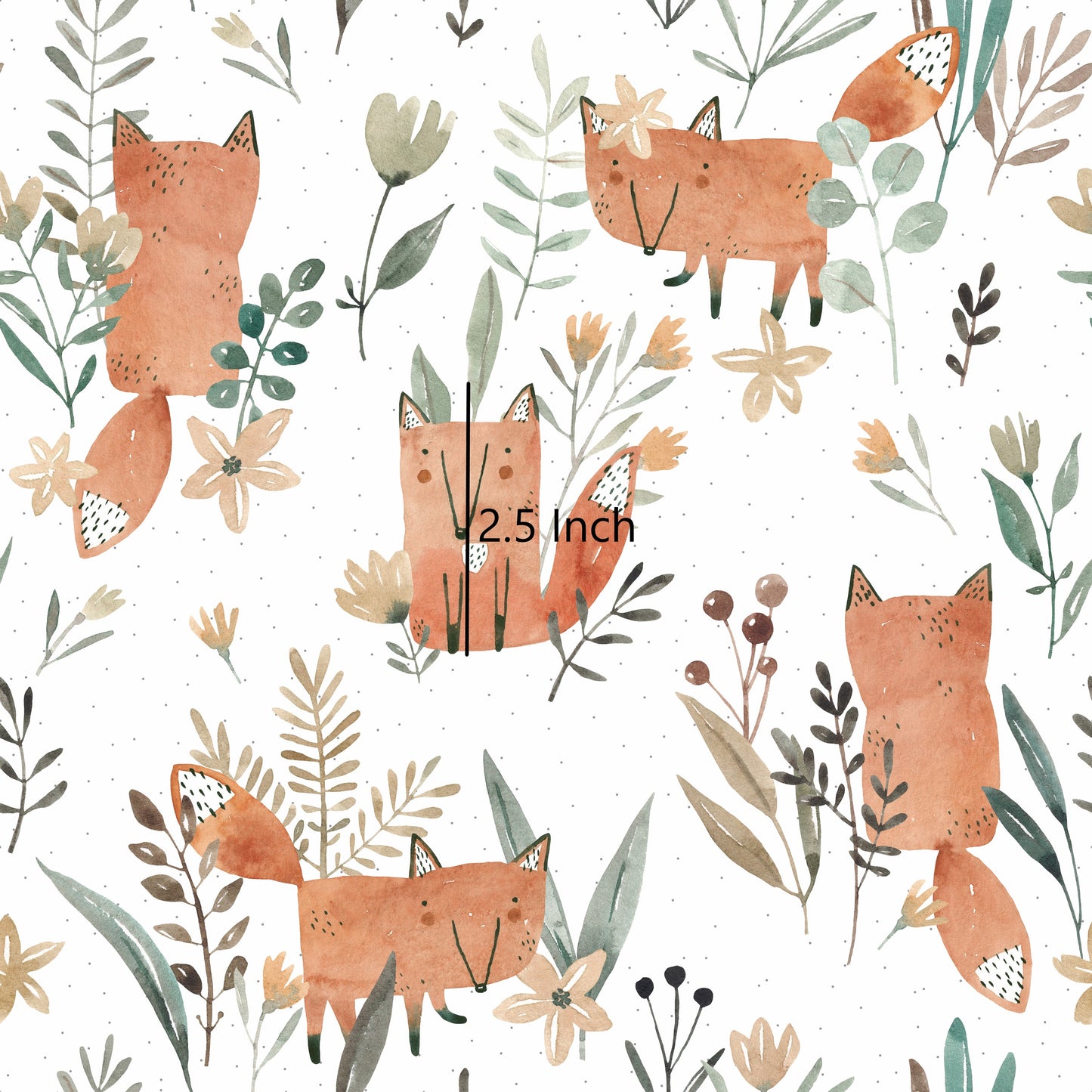 Fox In The Meadow - Woven Cotton Fabric