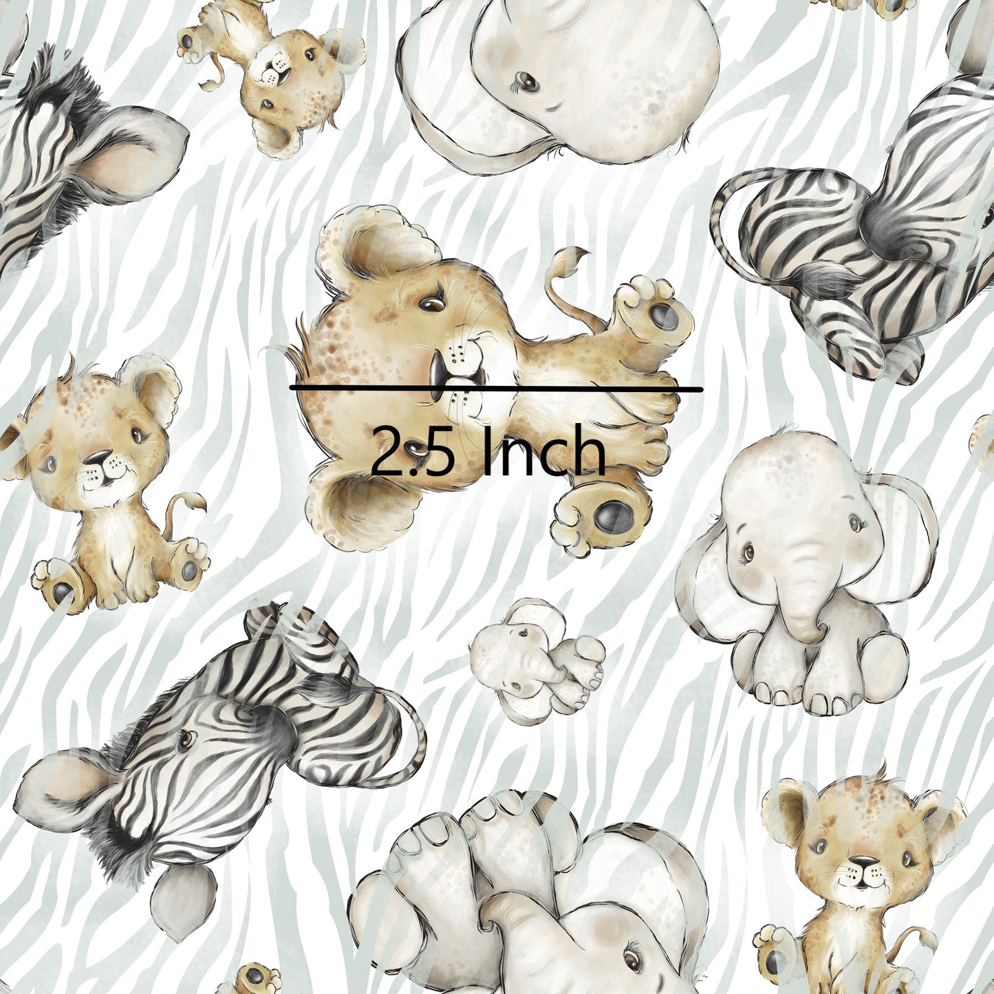 Safari Animals - Woven Cotton Fabric