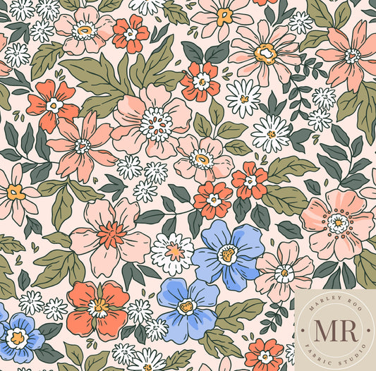 Vintage Bloom - Cotton Lycra Knit 220