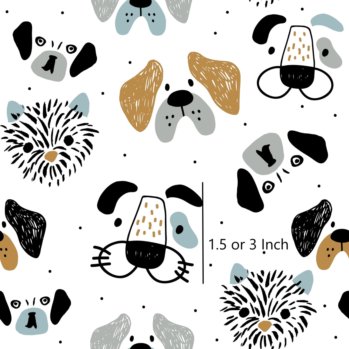 Woof 1.5" - Woven Cotton Fabric