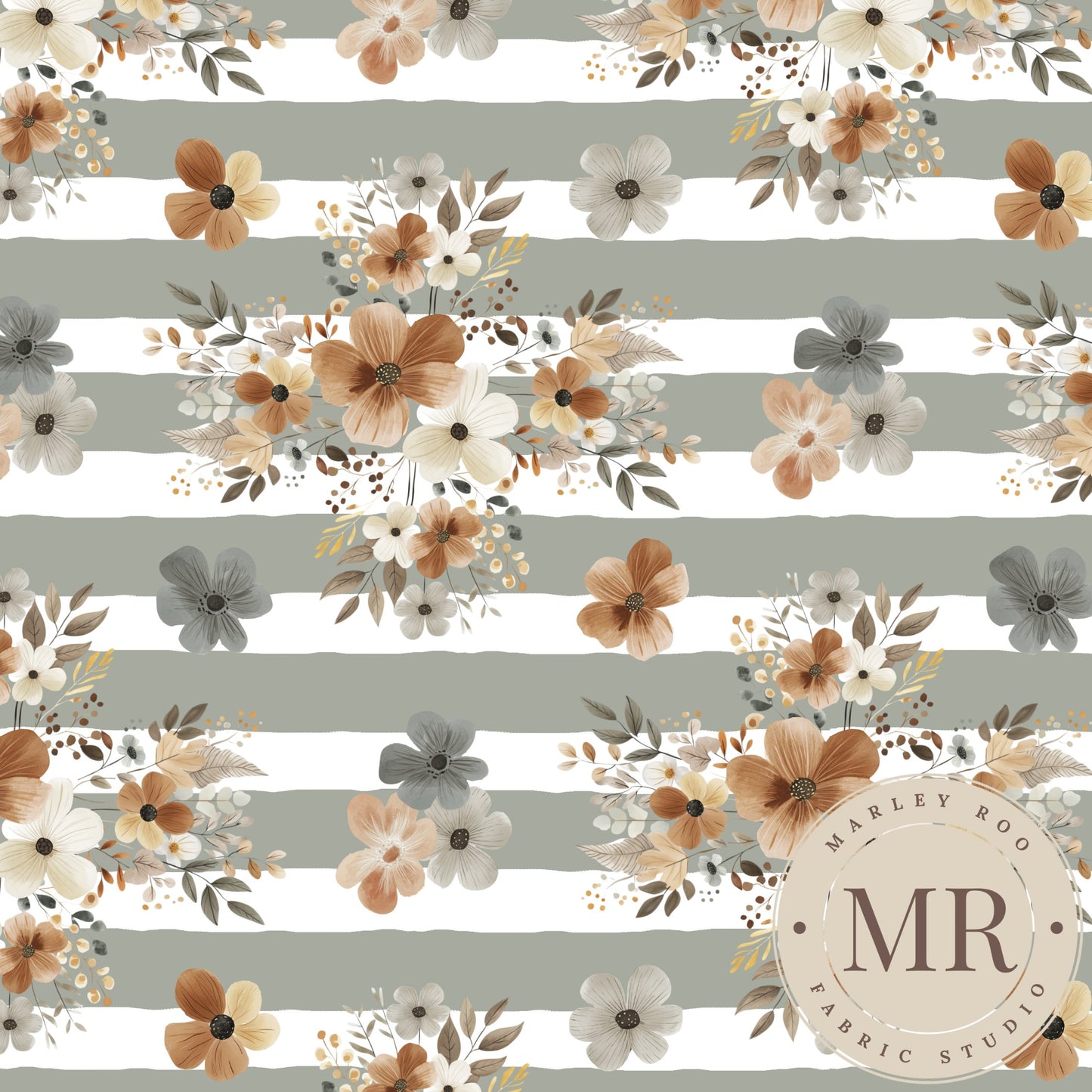 November Pre Order - Autumn Floral - Moss Stripe