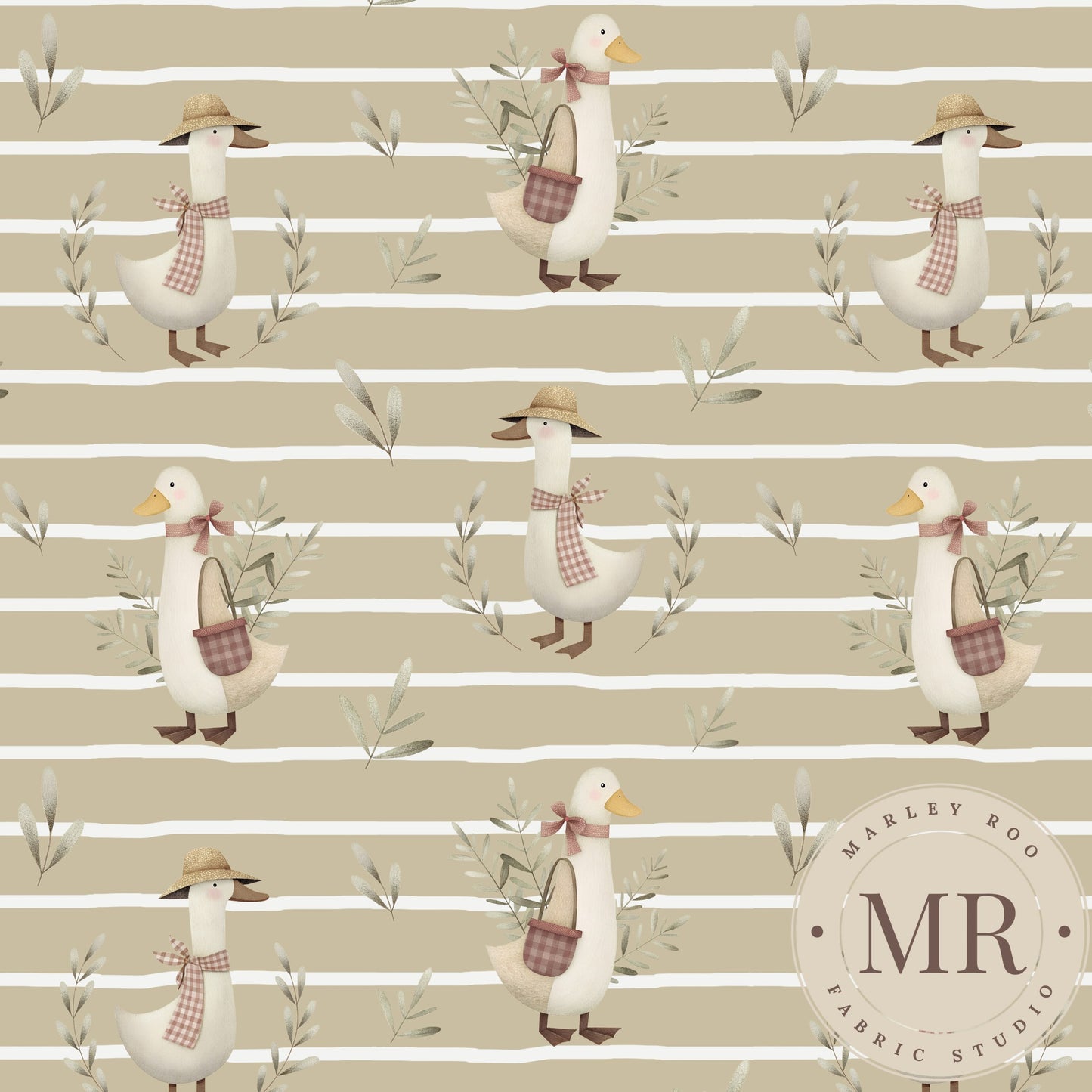 November Pre Order - Cottage Duck - Latte Stripe