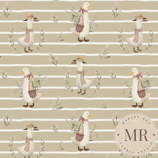 November Pre Order - Cottage Duck - Latte Stripe