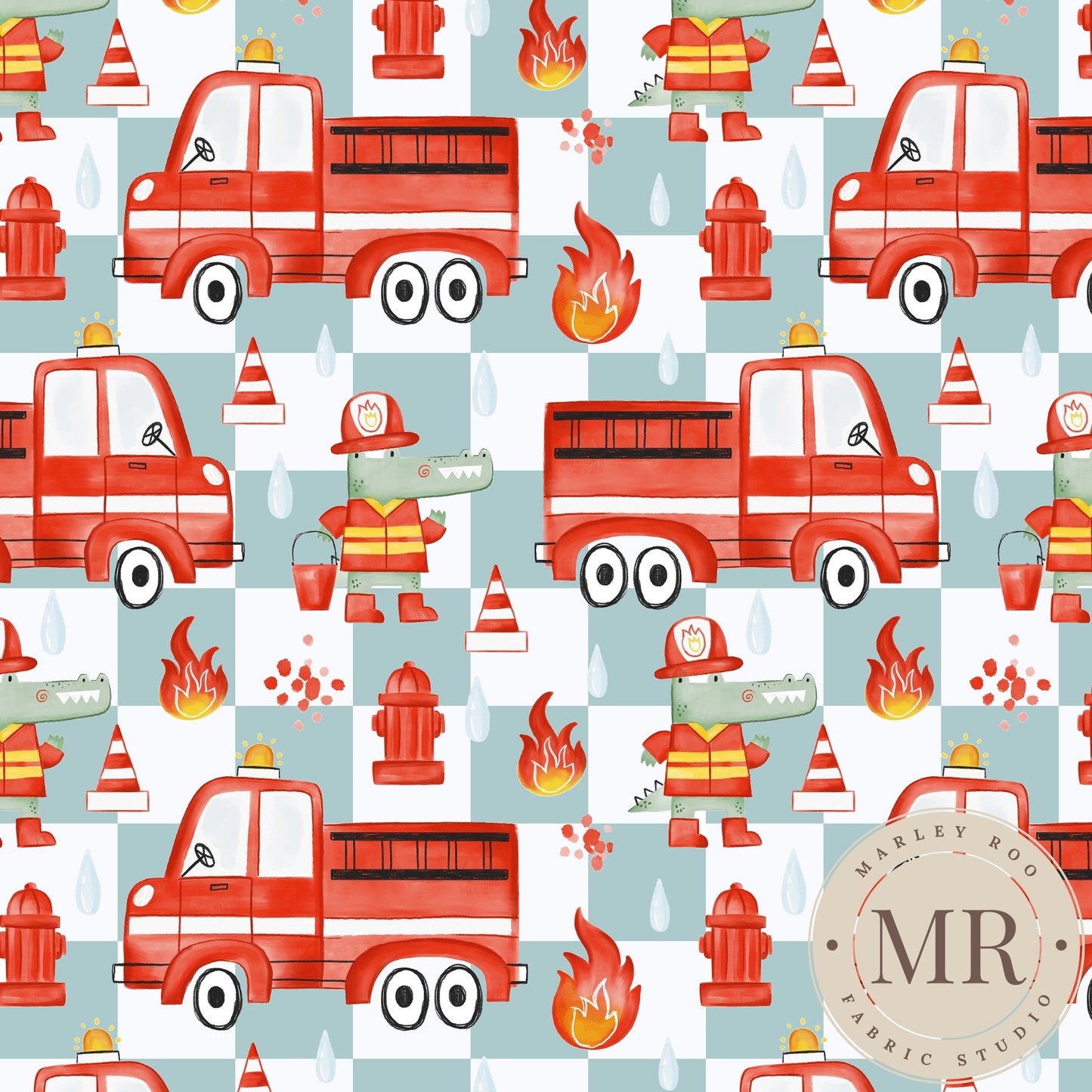 November Pre Order - Fire Croc Blue Check