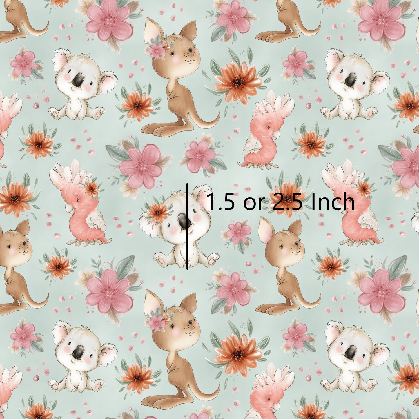 November Pre Order - Floral Aussie Animals - Sky