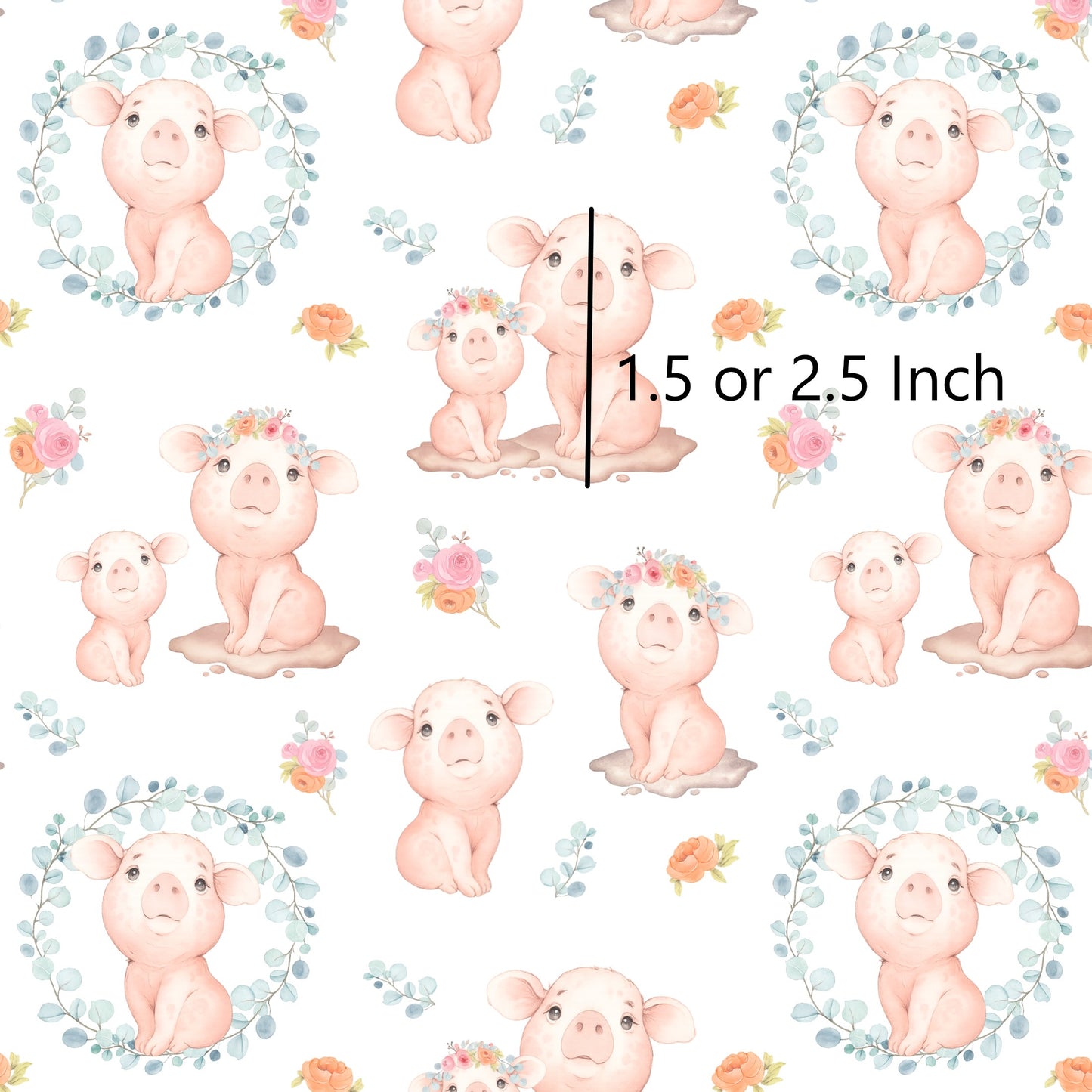 November Pre Order - Floral Pigs - White