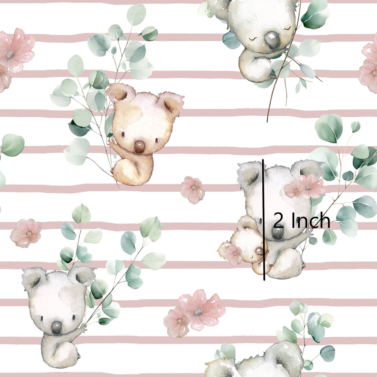 November Pre Order - Koala Eucalyptus  - Pink Stripe
