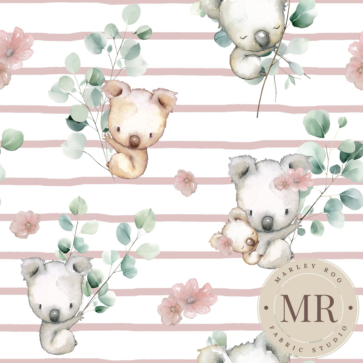 November Pre Order - Koala Eucalyptus  - Pink Stripe