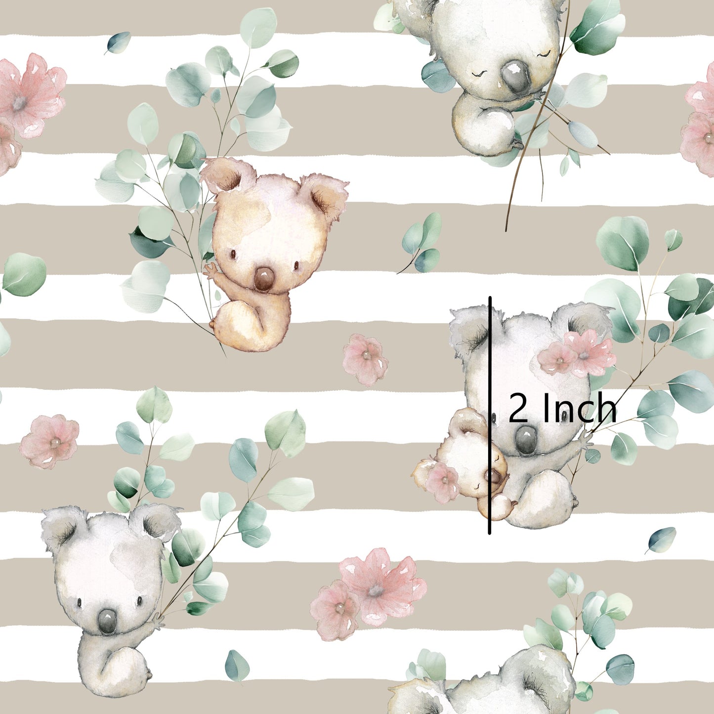 November Pre Order - Koala Eucalyptus  - Latte Stripe