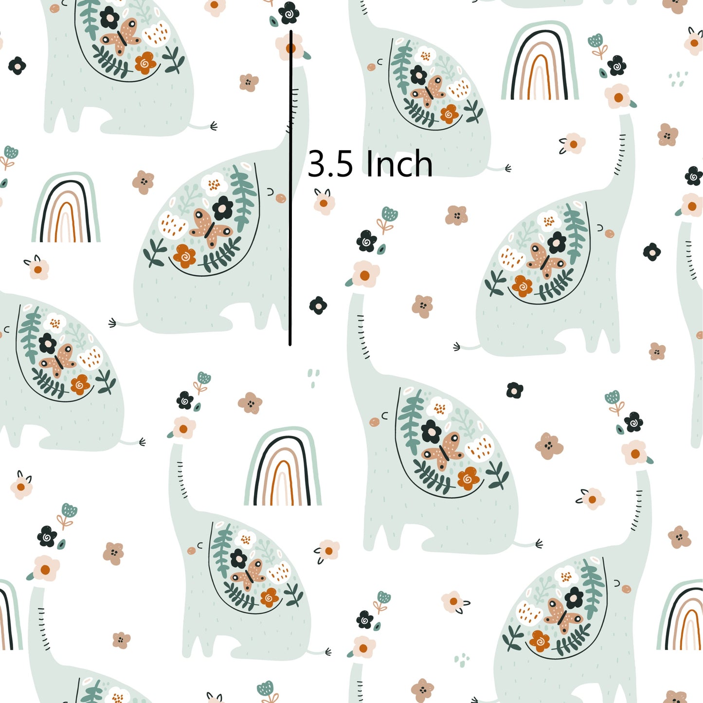 Pastel Elephants - Crinkle Muslin