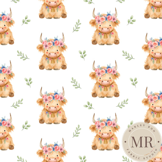 November Pre Order - Floral Highland cow
