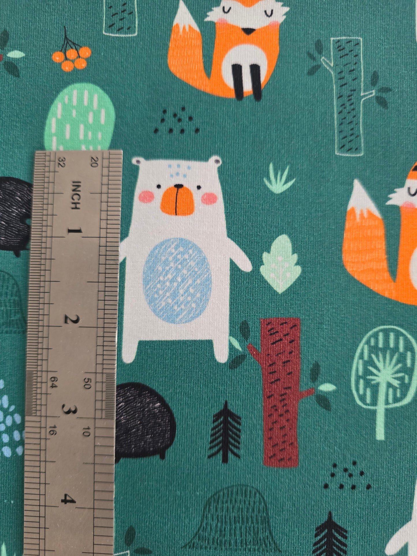 In The Woods Green - Cotton Lycra Knit 220