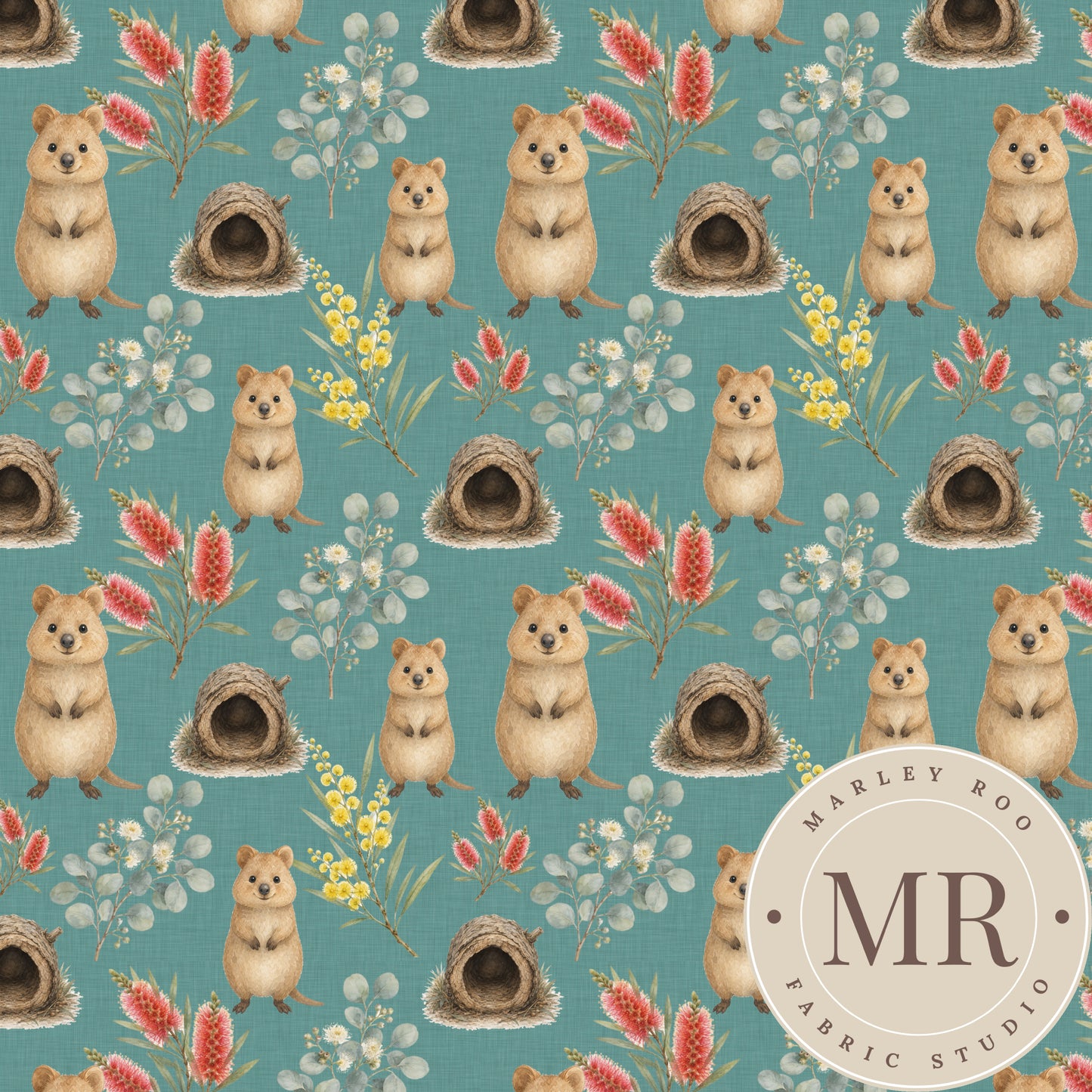 September Pre Order - Floral Quokka - Green