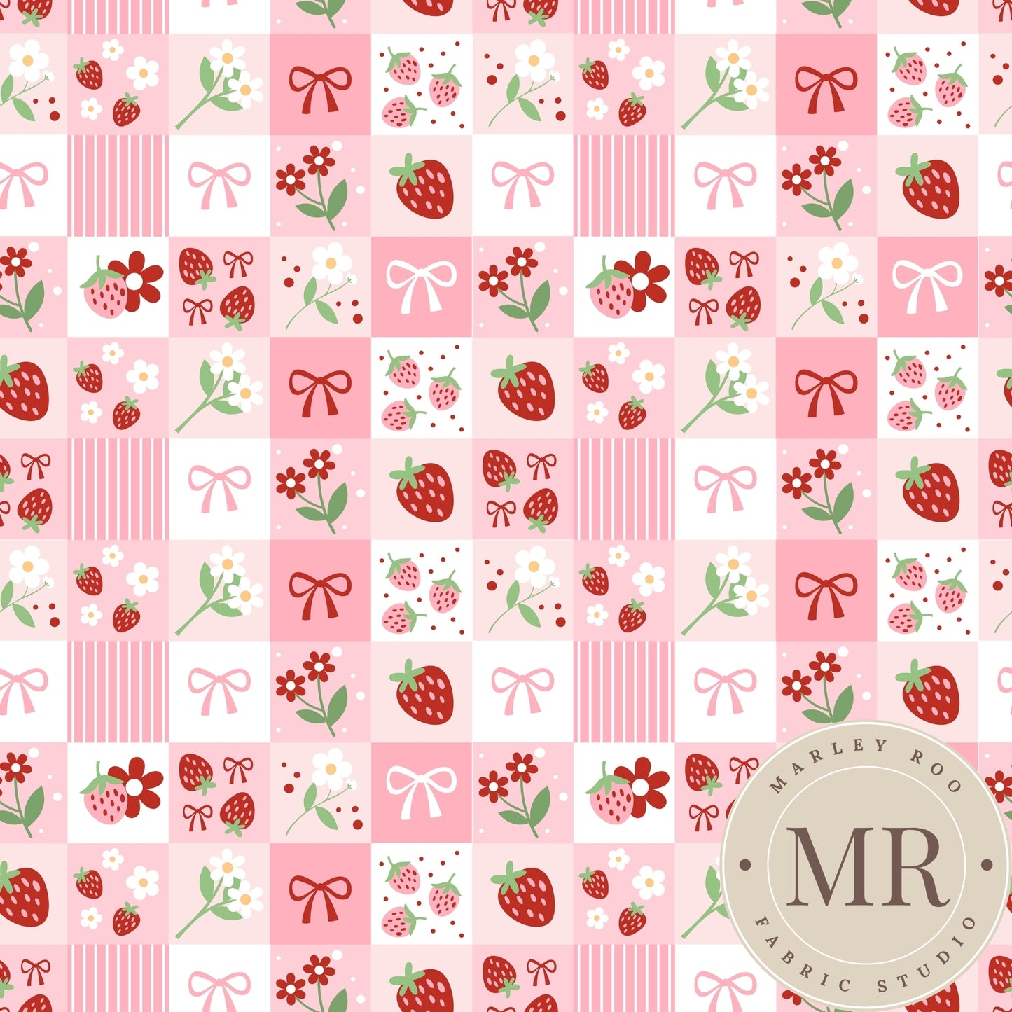 August Pre Order - Strawberry Bows Check