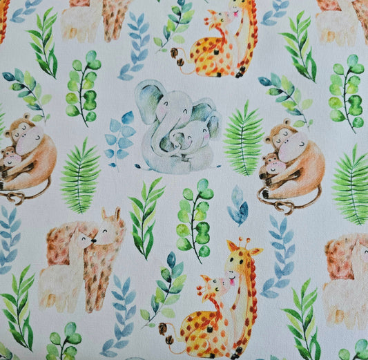 Jungle Friends - Cotton Canvas Fabric