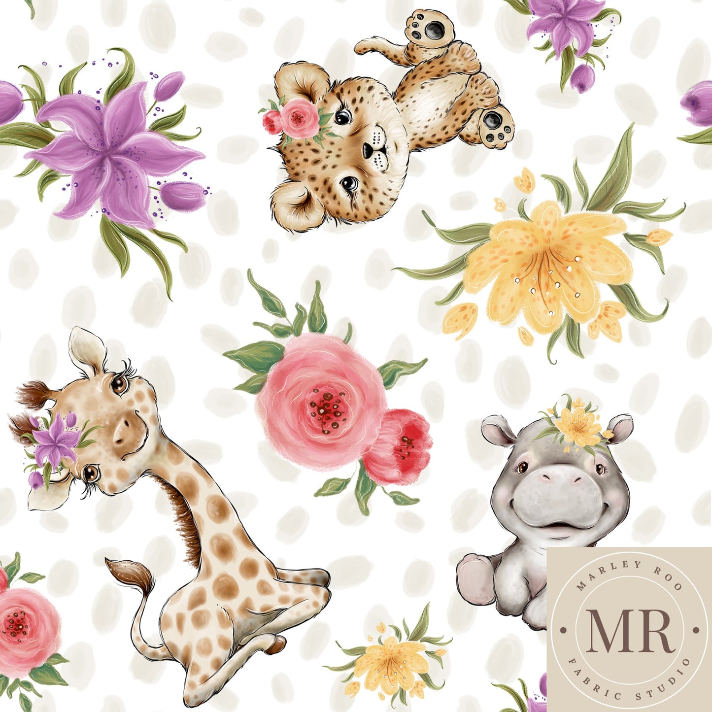 May Pre Order - Baby African Animals Floral