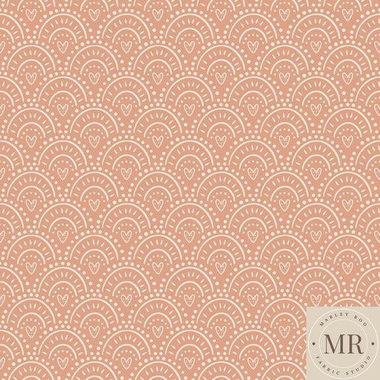 May Pre Order - Boho Coral Heart Rainbows
