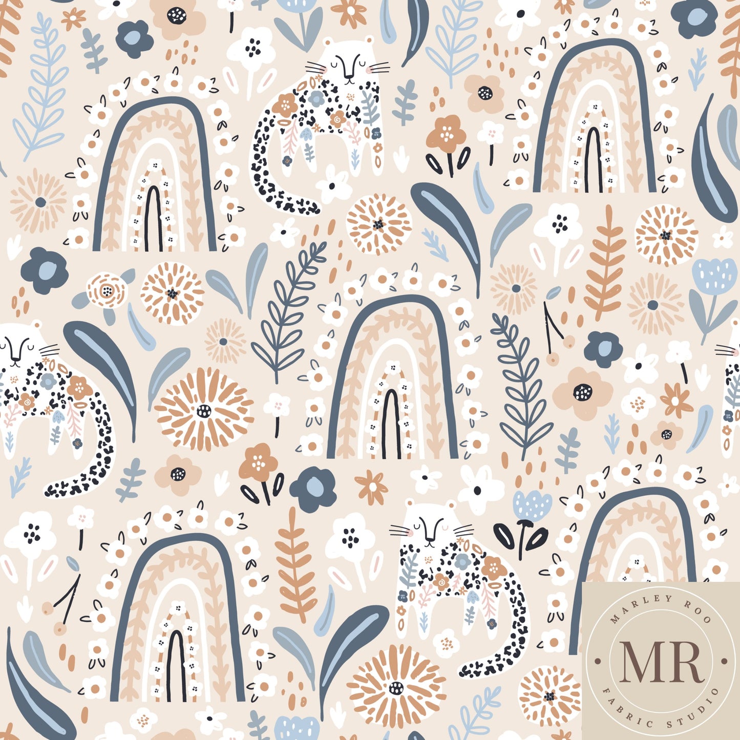 November Pre Order - Floral Rainbow & Cats - Pink