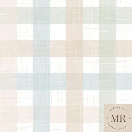 Pastel Plaid - Woven Twill Cotton Fabric