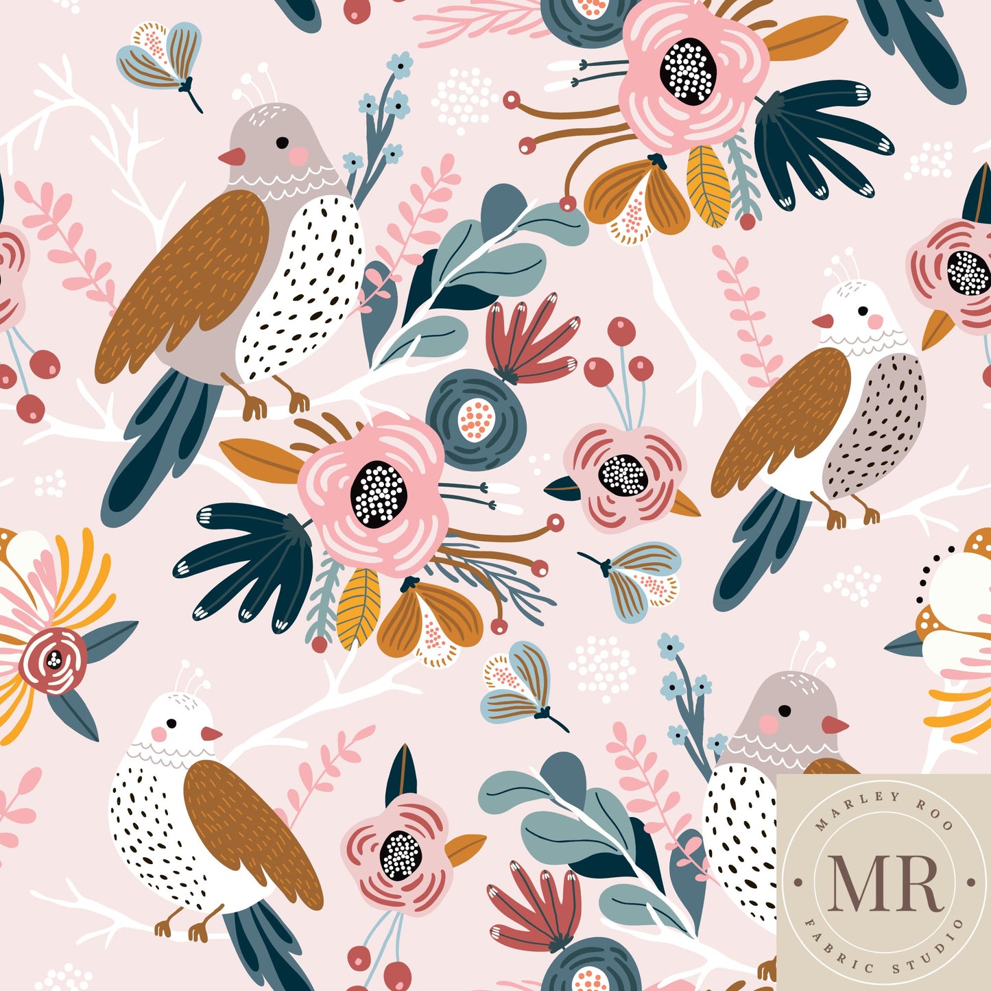 November Pre Order - Pink Floral Birdie