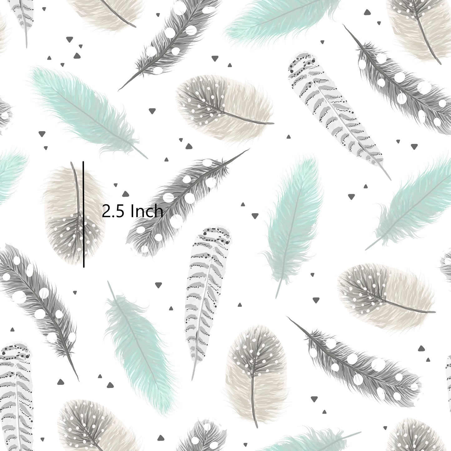 July Pre Order - Teal & Mono Feathers