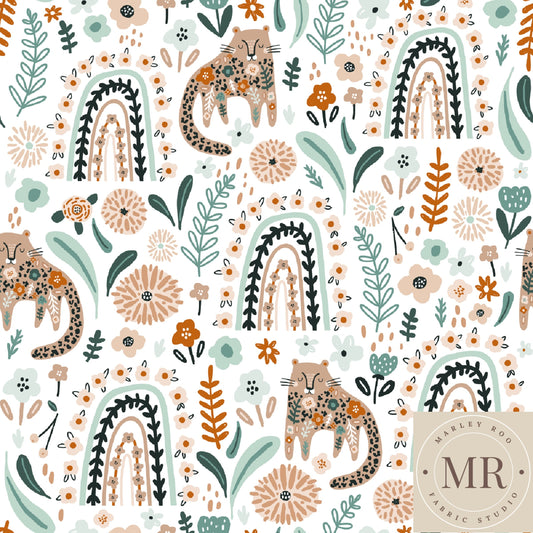 May Pre Order - Floral Rainbow & Cats - White