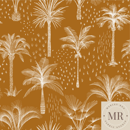 November Pre Order - Palm trees - Burnt Mustard